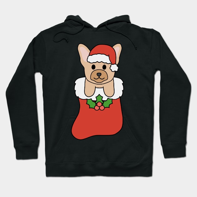 Christmas Cream French Bulldog Stocking Hoodie by BiscuitSnack